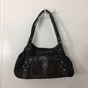 2000s brown handbag with buckle